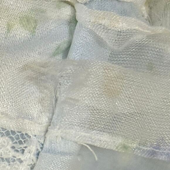 Vintage New York Kids Size 4 Pastel Floral Puff Sleeve Dress USA Made - Picture 7 of 16